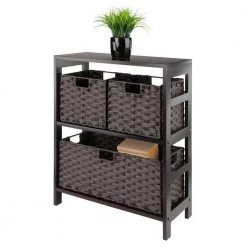 Leo 29 in. Espresso 2-Tier Shelf Storage Bookcase with Baskets by Winsome Wood 13 Leo 29 in. Espresso 2-Tier Shelf Storage Bookcase with Baskets by Winsome Wood -BENCH Online Store espresso winsome wood bookcases bookshelves 92463 1f 1000