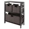 Leo 29 in. Espresso 2-Tier Shelf Storage Bookcase with Baskets by Winsome Wood 1 Leo 29 in. Espresso 2-Tier Shelf Storage Bookcase with Baskets by Winsome Wood -BENCH Online Store espresso winsome wood bookcases bookshelves 92463 64 1000