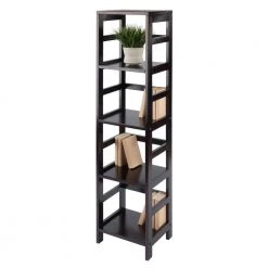 Leo 4-Tier 54 in. H Espresso Finish Vertical Bookcase by Winsome Wood 13 Leo 4-Tier 54 in. H Espresso Finish Vertical Bookcase by Winsome Wood -BENCH Online Store espresso winsome wood bookcases bookshelves 92514 1f 1000