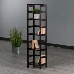 Leo 4-Tier 54 in. H Espresso Finish Vertical Bookcase by Winsome Wood 15 Leo 4-Tier 54 in. H Espresso Finish Vertical Bookcase by Winsome Wood -BENCH Online Store espresso winsome wood bookcases bookshelves 92514 31 1000
