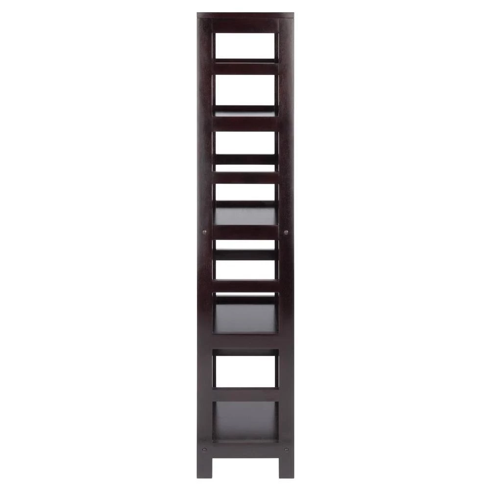 Leo 4-Tier 54 in. H Espresso Finish Vertical Bookcase by Winsome Wood 4 Leo 4-Tier 54 in. H Espresso Finish Vertical Bookcase by Winsome Wood - Image 2