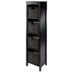 Terrace 56 in. Walnut 5-Tier Shelf Storage Bookcase with Baskets by Winsome Wood 13 Terrace 56 in. Walnut 5-Tier Shelf Storage Bookcase with Baskets by Winsome Wood -BENCH Online Store espresso winsome wood bookcases bookshelves 92593 1f 1000