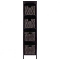 Terrace 56 in. Walnut 5-Tier Shelf Storage Bookcase with Baskets by Winsome Wood 11 Terrace 56 in. Walnut 5-Tier Shelf Storage Bookcase with Baskets by Winsome Wood -BENCH Online Store espresso winsome wood bookcases bookshelves 92593 c3 1000