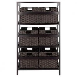 Leo 42 in. Espresso 3-Tier Shelf Storage Bookcase with Baskets by Winsome Wood 12 Leo 42 in. Espresso 3-Tier Shelf Storage Bookcase with Baskets by Winsome Wood -BENCH Online Store espresso winsome wood bookcases bookshelves 92711 4f 1000