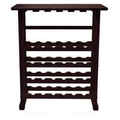 Vinny 24-Bottle Espresso Floor Wine Rack by Winsome Wood