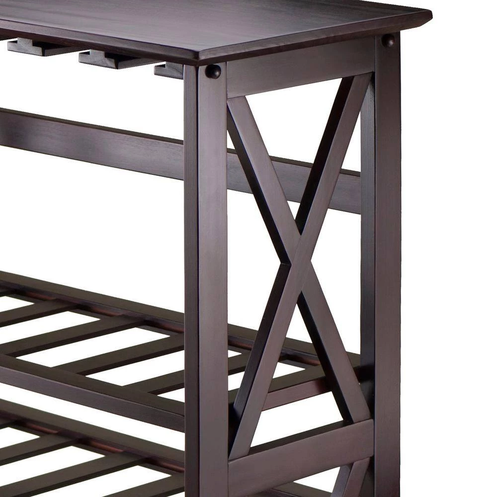 Rio 24-Bottle Espresso Floor Wine Rack by Winsome Wood 5 Rio 24-Bottle Espresso Floor Wine Rack by Winsome Wood - Image 3