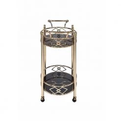Ottesen Serving Cart, Gold & Black Glass by Whatseaso 11 Ottesen Serving Cart, Gold & Black Glass by Whatseaso -BENCH Online Store gold black whatseaso kitchen carts l k110498910 1f 1000
