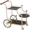 Unique Design Kitchen Cart, Gold Plated, Cherry Wood & Black Glass by Whatseaso -BENCH Online Store gold cherry black whatseaso kitchen carts l k110499221 64 1000
