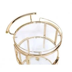 Luxurious Kitchen Serving Cart Gold & Clear Glass by Whatseaso -BENCH Online Store gold clear whatseaso kitchen carts l k110499160 4f 1000