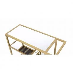 Champagne Gold Metal and Wood Kitchen Island by Whatseaso -BENCH Online Store gold whatseaso kitchen islands l ki110498422 44 1000