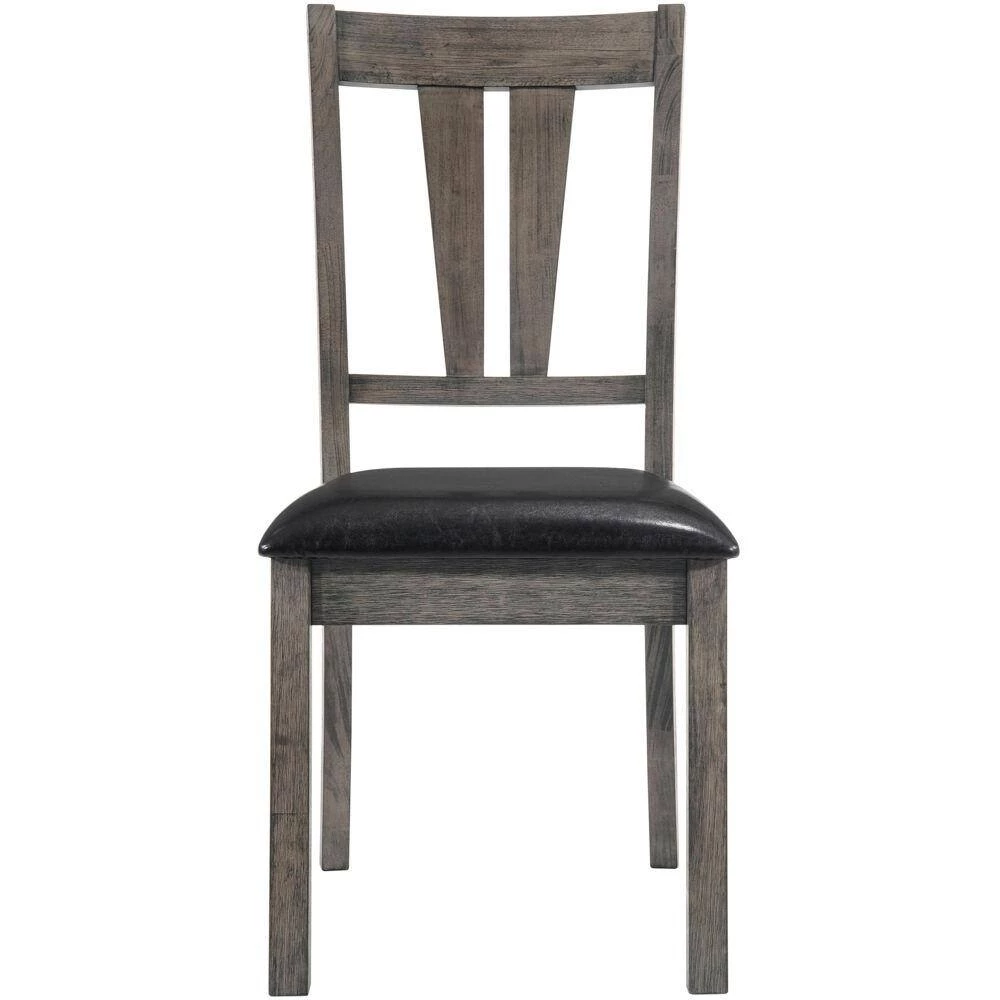 Bramble Hill 6-Piece Weather Gray Dining Set with Expandable Table plus 4-Faux-Leather Side Chairs and Bench by Hanover 15 Bramble Hill 6-Piece Weather Gray Dining Set with Expandable Table plus 4-Faux-Leather Side Chairs and Bench by Hanover - Image 13