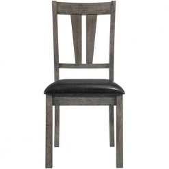 Bramble Hill 8-Piece Weathered Wood Gray Dining Set with Expandable Table 6-Faux-Leather Side Chairs and Bench by Hanover 18 Bramble Hill 8-Piece Weathered Wood Gray Dining Set with Expandable Table 6-Faux-Leather Side Chairs and Bench by Hanover -BENCH Online Store gray hanover dining room sets hdr006 8pu wg 1d 1000