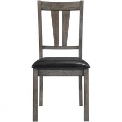 Bramble Hill 8-Piece Weathered Wood Gray Dining Set with Expandable Table 6-Faux-Leather Side Chairs and Bench by Hanover 25 Bramble Hill 8-Piece Weathered Wood Gray Dining Set with Expandable Table 6-Faux-Leather Side Chairs and Bench by Hanover -BENCH Online Store gray hanover dining room sets hdr006 8pu wg 76 1000