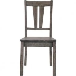 Bramble Hill 8-Piece Weathered Wood Gray Dining Set with Expandable Table 6-Seat Side Chairs and Faux-Leather Bench by Hanover -BENCH Online Store gray hanover dining room sets hdr006 8wd wg 1d 1000