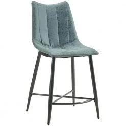 Bergen 5-Piece Gray Dining Set with Round Counter-Height Table and 4-Tufted Chairs by Hanover -BENCH Online Store gray hanover dining room sets hdr007 5pc wh 40 1000