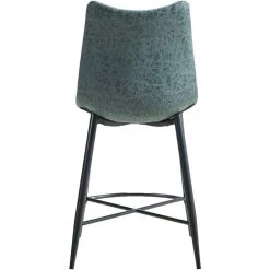 Bergen 5-Piece Gray Dining Set with Round Counter-Height Table and 4-Tufted Chairs by Hanover -BENCH Online Store gray hanover dining room sets hdr007 5pc wh 44 1000