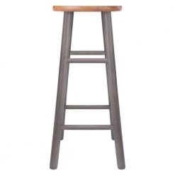 Huxton Gray and Teak 29 in. H Bar Stool Set (2-Pieces) by Winsome Wood -BENCH Online Store gray teak winsome wood bar stools 36630 4f 1000