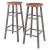 Huxton Gray and Teak 29 in. H Bar Stool Set (2-Pieces) by Winsome Wood 1 Huxton Gray and Teak 29 in. H Bar Stool Set (2-Pieces) by Winsome Wood -BENCH Online Store gray teak winsome wood bar stools 36630 64 1000