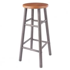 Huxton Gray and Teak 29 in. H Bar Stool Set (2-Pieces) by Winsome Wood -BENCH Online Store gray teak winsome wood bar stools 36630 c3 1000