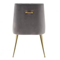 Trinity Gray Upholstered Velvet Accent Chair With Metal Legs by WESTIN OUTDOOR -BENCH Online Store gray westin outdoor accent chairs ia4002 gy fa 1000