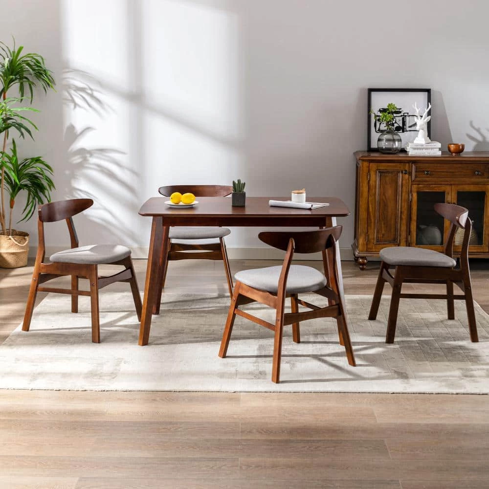 Nereida 5-Piece Rectangular Gray Solid Wood Top Upholstered Dining Set by WESTIN OUTDOOR 5 Nereida 5-Piece Rectangular Gray Solid Wood Top Upholstered Dining Set by WESTIN OUTDOOR - Image 3