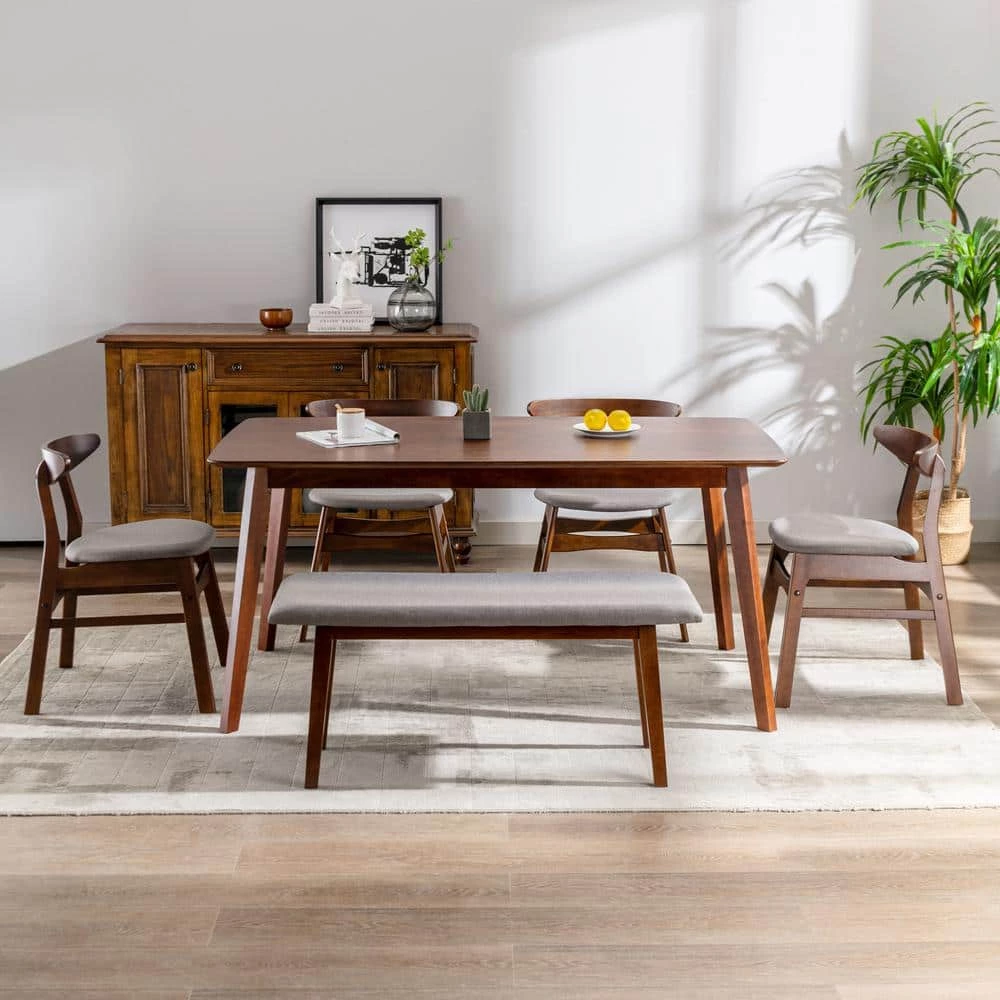 Nereida 6-Piece Rectangular Gray Solid Wood Top Upholstered Dining Set by WESTIN OUTDOOR 4 Nereida 6-Piece Rectangular Gray Solid Wood Top Upholstered Dining Set by WESTIN OUTDOOR - Image 3