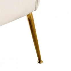 Trinity 22 in. Ivory Velvet Channel Tufted Accent Side Chair by WESTIN OUTDOOR -BENCH Online Store ivory westin outdoor accent chairs ia4001 22 iv 1d 1000