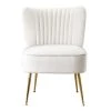 Trinity 22 in. Ivory Velvet Channel Tufted Accent Side Chair by WESTIN OUTDOOR -BENCH Online Store ivory westin outdoor accent chairs ia4001 22 iv 64 1000