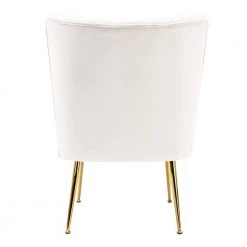 Trinity 22 in. Ivory Velvet Channel Tufted Accent Side Chair by WESTIN OUTDOOR -BENCH Online Store ivory westin outdoor accent chairs ia4001 22 iv fa 1000