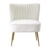 Trinity 25 in. Ivory Velvet Channel Tufted Accent Chair by WESTIN OUTDOOR -BENCH Online Store ivory westin outdoor accent chairs ia4001 25 iv 64 1000