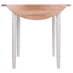 Sorella Natura/White Round Drop Lead Table by Winsome Wood -BENCH Online Store natural and white winsome wood kitchen dining tables 53036 1f 1000