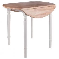 Sorella Natura/White Round Drop Lead Table by Winsome Wood -BENCH Online Store natural and white winsome wood kitchen dining tables 53036 4f 1000