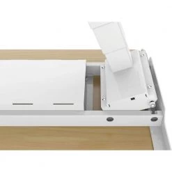 55 in. x 27 in. Tan Metal Standing Electric Desk with Adjustable Heights by Hanover 16 55 in. x 27 in. Tan Metal Standing Electric Desk with Adjustable Heights by Hanover -BENCH Online Store natural white hanover standing desks hsd0421 nat 66 1000