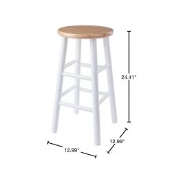 Huxton 24 in. Natural and White Counter Stool Set (2-Pieces) by Winsome Wood 12 Huxton 24 in. Natural and White Counter Stool Set (2-Pieces) by Winsome Wood -BENCH Online Store natural white winsome wood bar stools 53224 40 1000