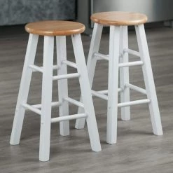 Element 24 in. Natural and White Counter Stools (Set of 2) by Winsome Wood 15 Element 24 in. Natural and White Counter Stools (Set of 2) by Winsome Wood -BENCH Online Store natural white winsome wood bar stools 53274 31 1000