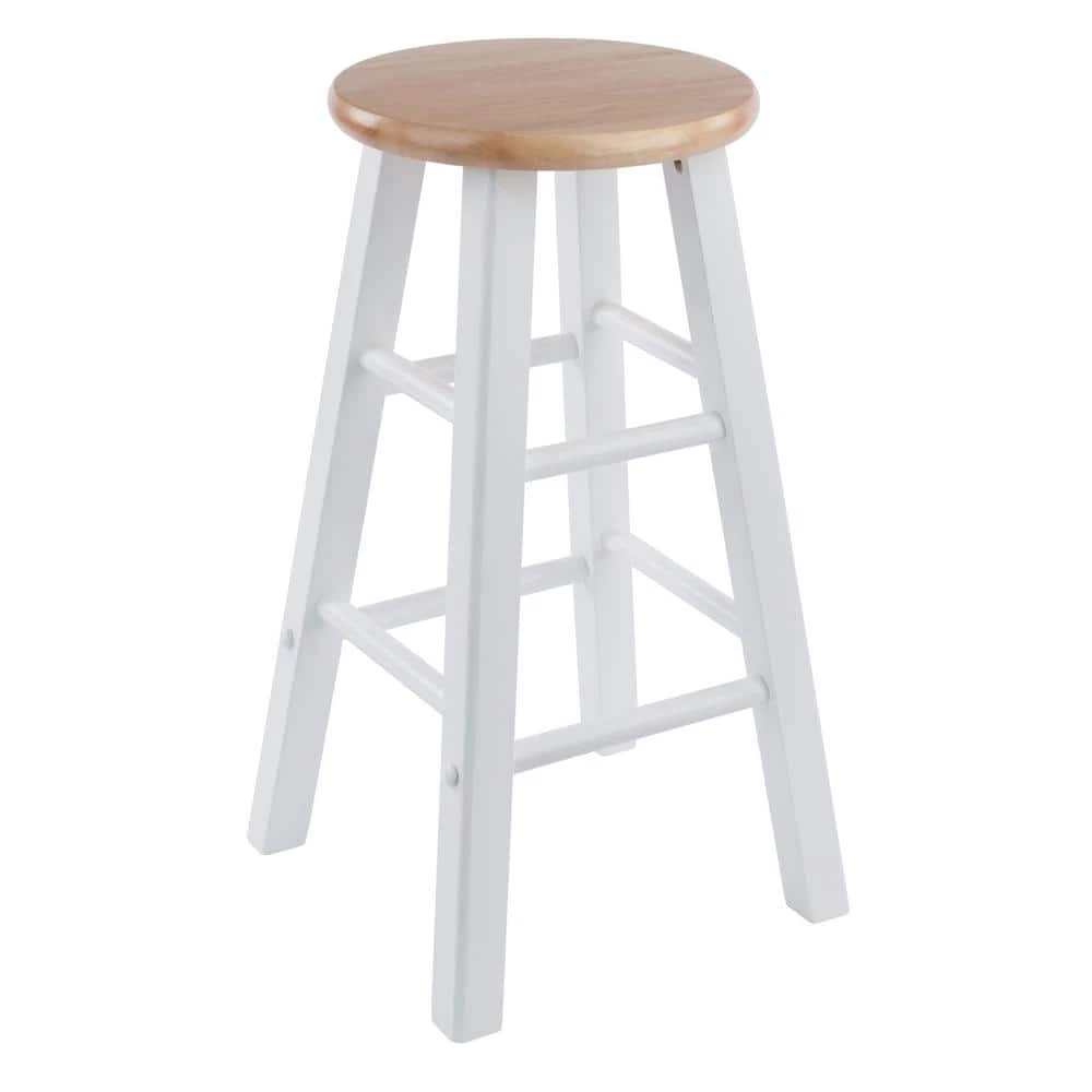Element 24 in. Natural and White Counter Stools (Set of 2) by Winsome Wood 7 Element 24 in. Natural and White Counter Stools (Set of 2) by Winsome Wood - Image 5