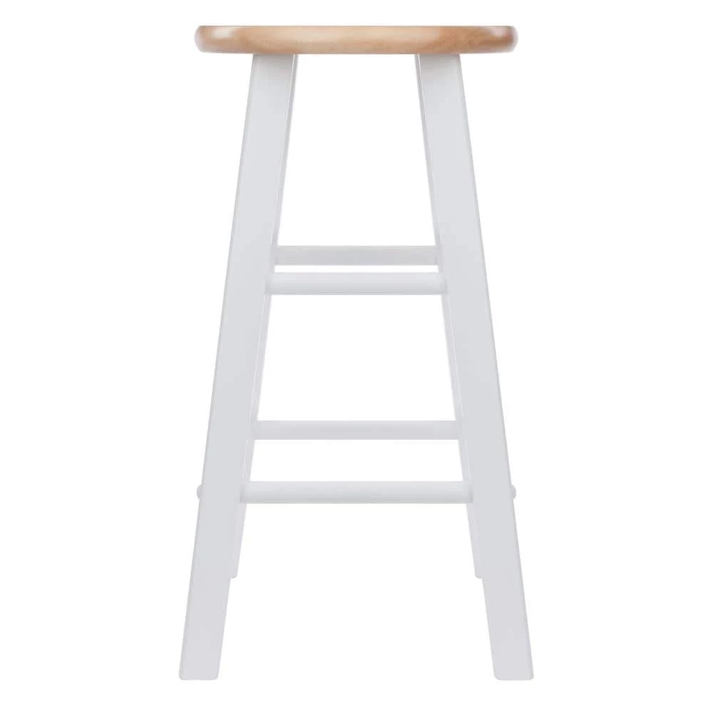 Element 24 in. Natural and White Counter Stools (Set of 2) by Winsome Wood 6 Element 24 in. Natural and White Counter Stools (Set of 2) by Winsome Wood - Image 4