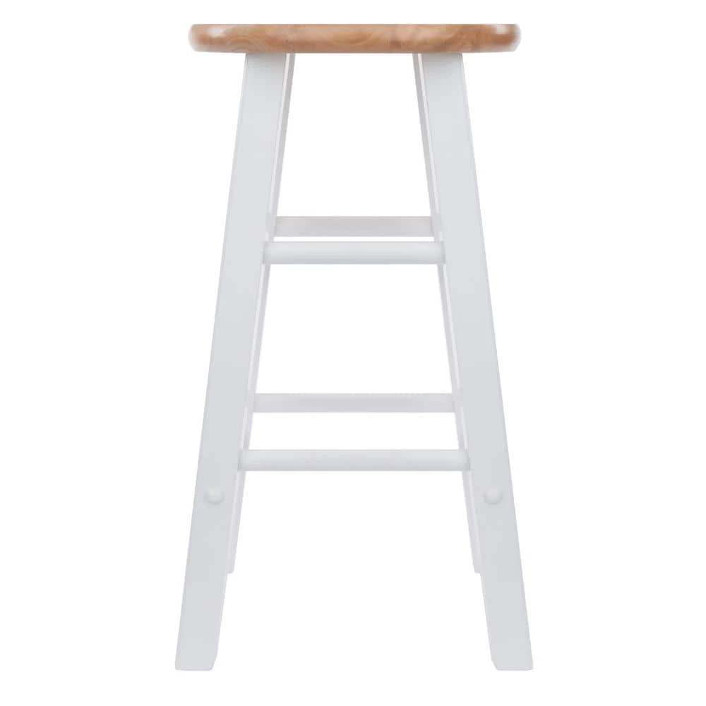 Element 24 in. Natural and White Counter Stools (Set of 2) by Winsome Wood 4 Element 24 in. Natural and White Counter Stools (Set of 2) by Winsome Wood - Image 2