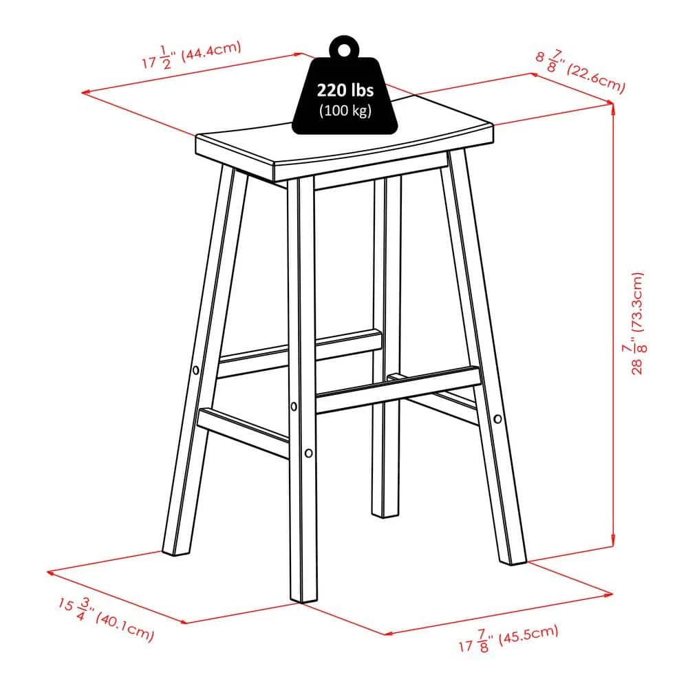 Satori 29 in. Saddle Seat Natural Bar Stool by Winsome Wood 8 Satori 29 in. Saddle Seat Natural Bar Stool by Winsome Wood - Image 6