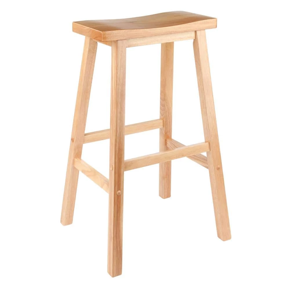 Satori 29 in. Saddle Seat Natural Bar Stool by Winsome Wood 3 Satori 29 in. Saddle Seat Natural Bar Stool by Winsome Wood