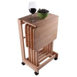 Brienda 19.13 in. Natural 5-Piece Snack Table by Winsome Wood -BENCH Online Store natural winsome wood end side tables 83520 c3 1000