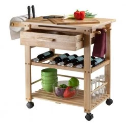 Finland Natural Kitchen Cart by Winsome Wood -BENCH Online Store natural winsome wood kitchen carts 83644 4f 1000