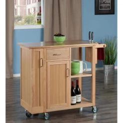 Douglas Natural Kitchen Cart by Winsome Wood -BENCH Online Store natural winsome wood kitchen carts 89443 31 1000