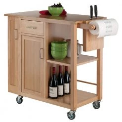 Douglas Natural Kitchen Cart by Winsome Wood -BENCH Online Store natural winsome wood kitchen carts 89443 c3 1000