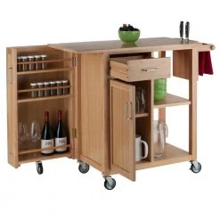Douglas Natural Kitchen Cart by Winsome Wood -BENCH Online Store natural winsome wood kitchen carts 89443 fa 1000