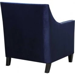 Willa Button Tufted Navy Blue Accent Arm Chair by Hanover -BENCH Online Store navy blue hanover accent chairs hup304 blue 44 1000