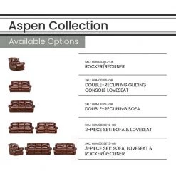 Aspen 91 in. Oxblood 100% Genuine Leather Double-Reclining 3-Seater Sofa in Oxblood, HUM003SF-OB by Hanover -BENCH Online Store oxblood hanover sofas couches hum003sf ob 1f 1000