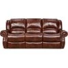 Aspen 91 in. Oxblood 100% Genuine Leather Double-Reclining 3-Seater Sofa in Oxblood, HUM003SF-OB by Hanover -BENCH Online Store oxblood hanover sofas couches hum003sf ob 64 1000