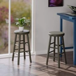 Shelby 24 in. Oyster Gray Backless Swivel Seat Counter Stool (Set of 2) by Winsome Wood 15 Shelby 24 in. Oyster Gray Backless Swivel Seat Counter Stool (Set of 2) by Winsome Wood -BENCH Online Store oyster gray winsome wood bar stools 16728 31 1000