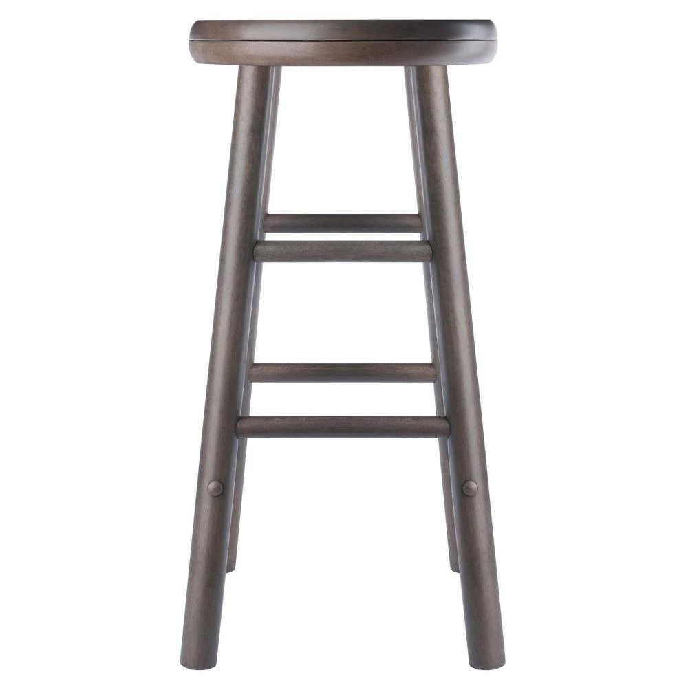 Shelby 24 in. Oyster Gray Backless Swivel Seat Counter Stool (Set of 2) by Winsome Wood 4 Shelby 24 in. Oyster Gray Backless Swivel Seat Counter Stool (Set of 2) by Winsome Wood - Image 2